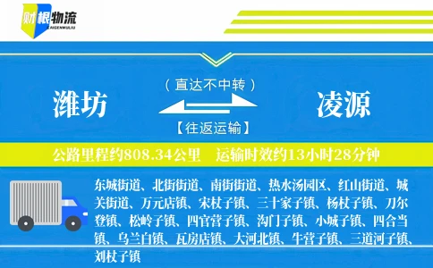 潍坊到凌源物流公司