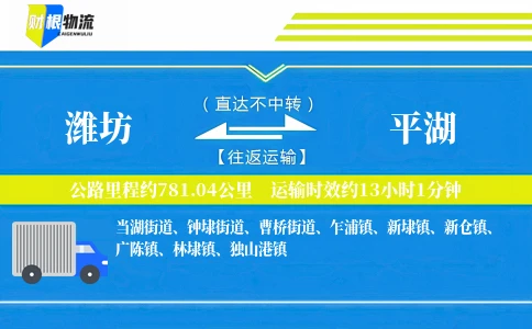 潍坊到平湖物流公司