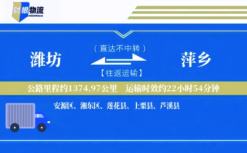 潍坊到萍乡物流公司
