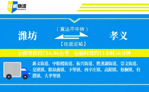 潍坊到孝义物流公司