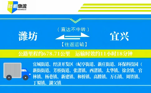 潍坊到宜兴物流公司