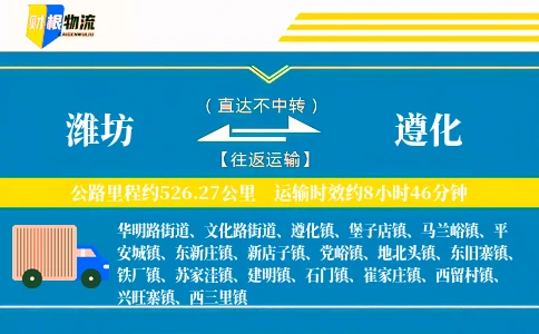 潍坊到遵化物流公司