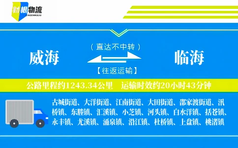 威海到临海物流公司