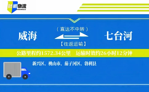 威海到七台河物流公司