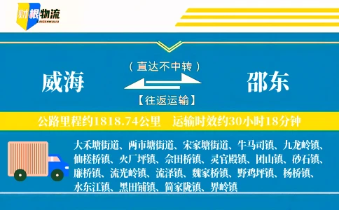 威海到邵东物流公司