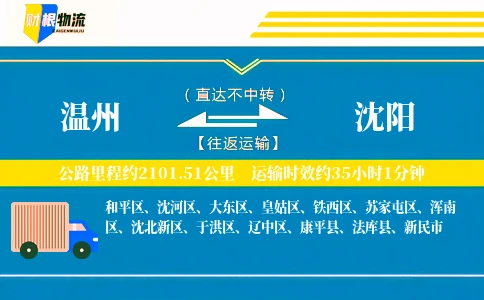 温州到沈阳物流公司