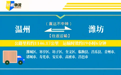温州到潍坊物流公司