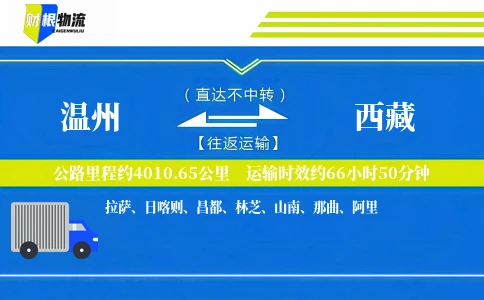 温州到西藏物流公司