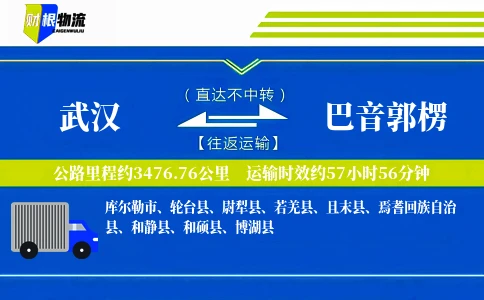 武汉到巴音郭楞物流公司