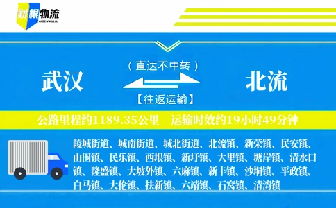 武汉到北流物流公司