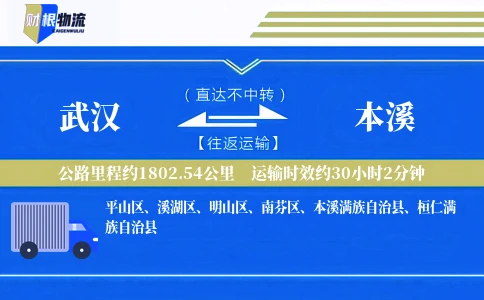 武汉到本溪物流公司