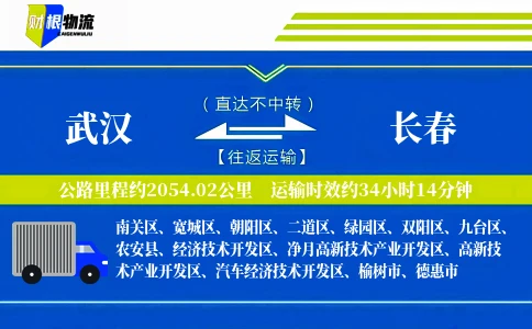 武汉到长春物流公司