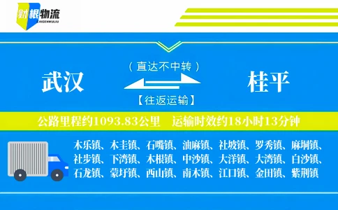 武汉到桂平物流公司
