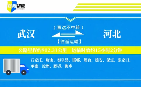 武汉到河北物流公司