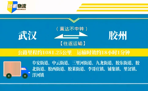 武汉到胶州物流公司