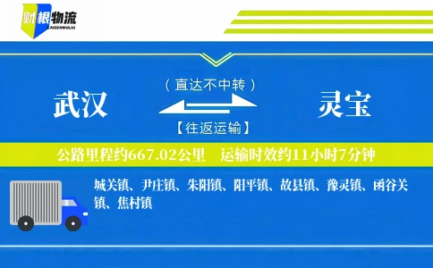 武汉到灵宝物流公司