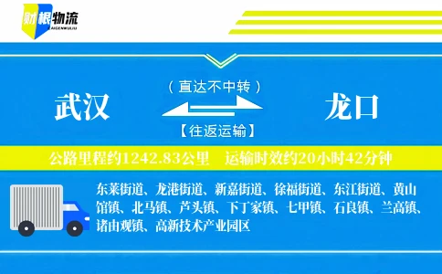武汉到龙口物流公司