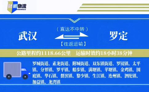 武汉到罗定物流公司