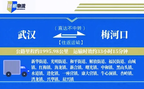 武汉到梅河口物流公司