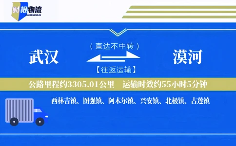 武汉到漠河物流公司