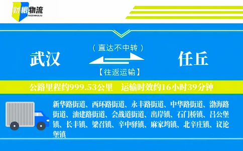 武汉到任丘物流公司