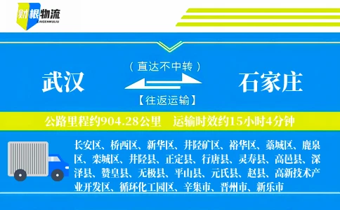 武汉到石家庄物流公司