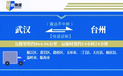 武汉到台州物流公司