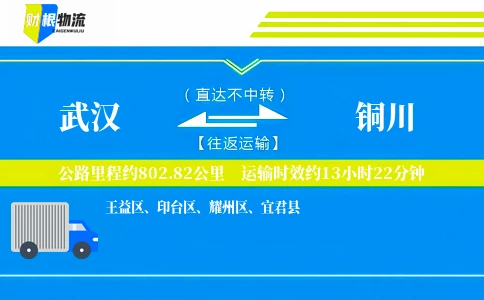 武汉到铜川物流公司