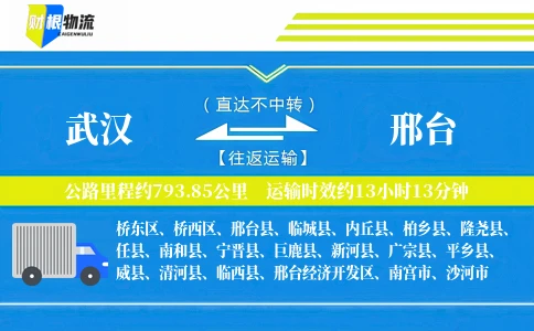 武汉到邢台物流公司