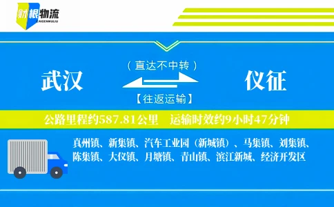 武汉到仪征物流公司