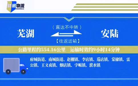 芜湖到安陆物流公司