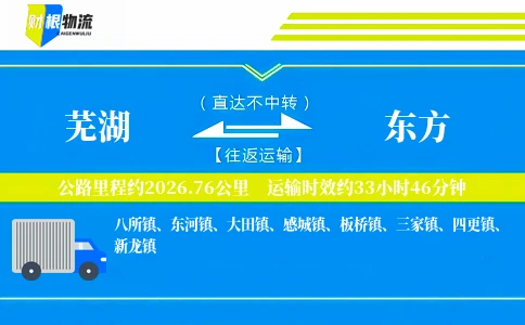 芜湖到东方物流公司