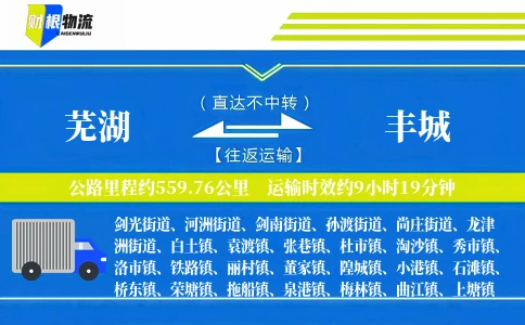 芜湖到丰城物流公司