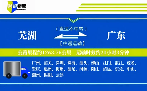 芜湖到广东物流公司