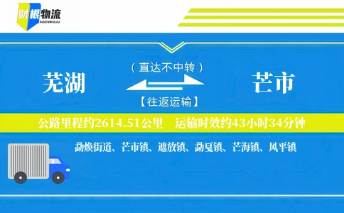 芜湖到芒市物流公司
