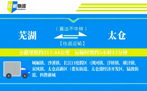 芜湖到太仓物流公司