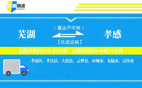 芜湖到孝感物流公司
