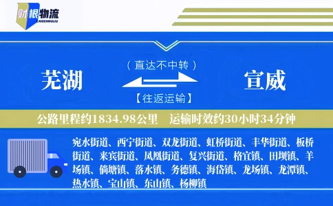 芜湖到宣威物流公司