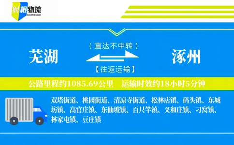 芜湖到涿州物流公司