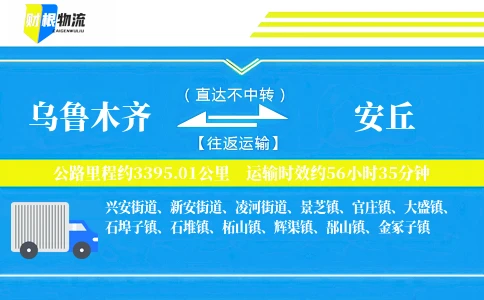乌鲁木齐到安丘物流公司