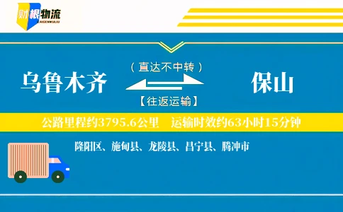 乌鲁木齐到保山物流公司