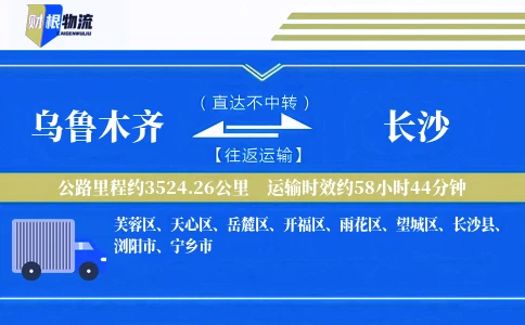 乌鲁木齐到长沙物流公司