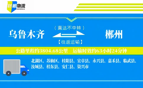 乌鲁木齐到郴州物流公司