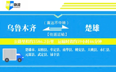 乌鲁木齐到楚雄物流公司