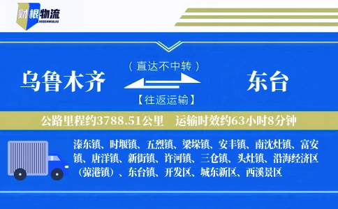 乌鲁木齐到东台物流公司