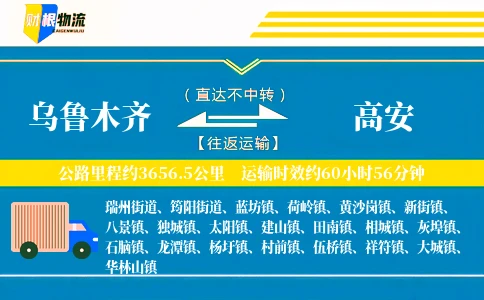 乌鲁木齐到高安物流公司