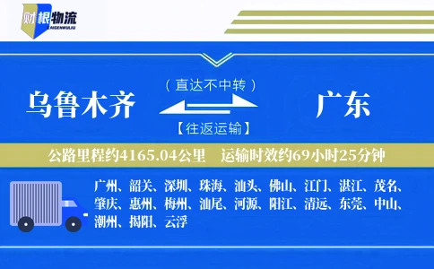 乌鲁木齐到广东物流公司