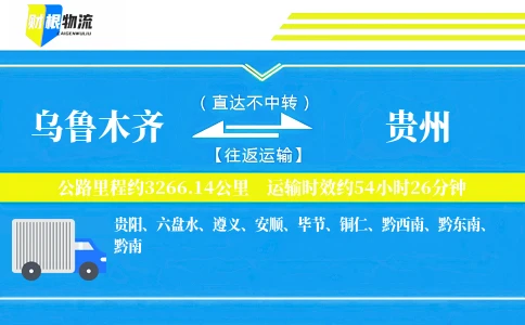 乌鲁木齐到贵州物流公司