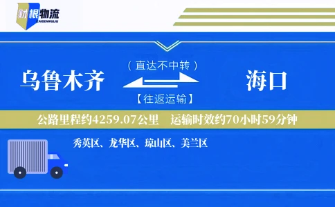 乌鲁木齐到海口物流公司