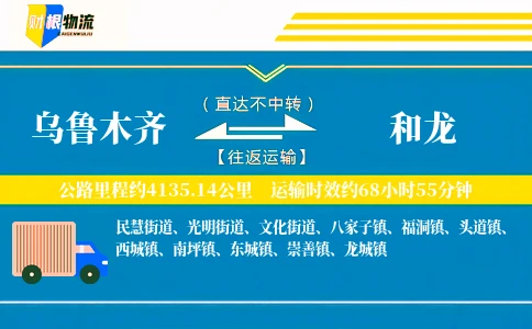 乌鲁木齐到和龙物流公司